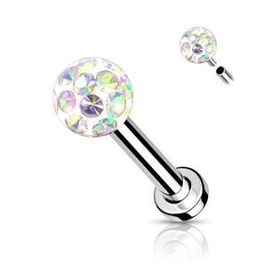 LB1089-1208-P Piercing do brady / cartilage s kamínky 1,2 x 8 mm