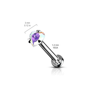 LB1095AB-1208 Piercing do brady labreta / cartilge 1,2 x 6 mm