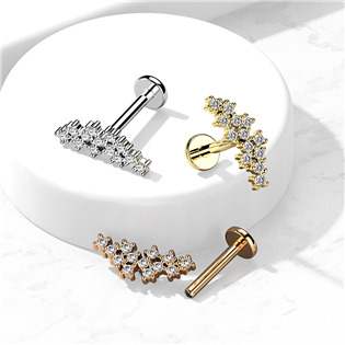 LB1111ST-1206 Piercing do brady se zirkony