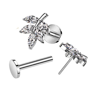 LB1124 Piercing do brady větvička - PUSH IN labreta