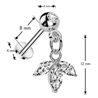 LB1127 Piercing do brady visací - PUSH IN labreta