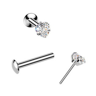 LB1141 Piercing do brady srdíčko - PUSH IN labreta