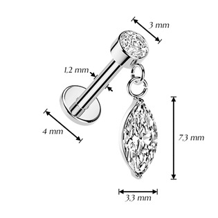 LB1146 Piercing do ucha - labreta