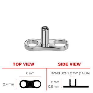 MD033-16-020 Microdermal base - kotva, závit 1,6 mm
