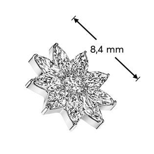 MD056-C Microdermal - ozdobná část kytička TITAN