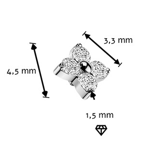 MD060 Microdermal - ozdobná část kytička TITAN