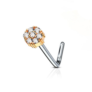 N0080-C Zahnutý piercing do nosu