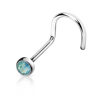 N01046-P Zahnutý piercing do nosu - opalit