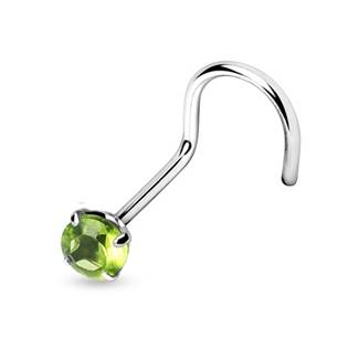 N01070-Q Stříbrný piercing do nosu - zirkon 3mm