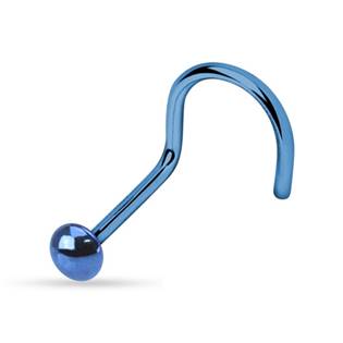 N01148GD Zahnutý piercing do nosu - půlkulička