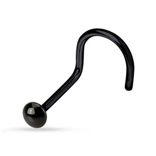 N01148GD Zahnutý piercing do nosu - půlkulička