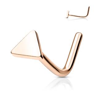 N0160-RD Zahnutý piercing do nosu - triangl