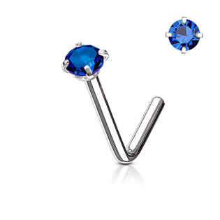 N0173-B Zahnutý piercing do nosu