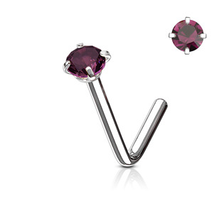 N0173-P Zahnutý piercing do nosu