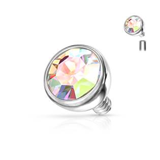 ND011-03C Náhradní kulička s kamínkem k labretě, průměr 3 mm