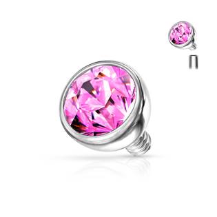 ND011-03C Náhradní kulička s kamínkem k labretě, průměr 3 mm