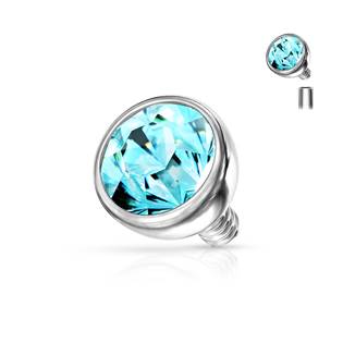 ND011-03C Náhradní kulička s kamínkem k labretě, průměr 3 mm