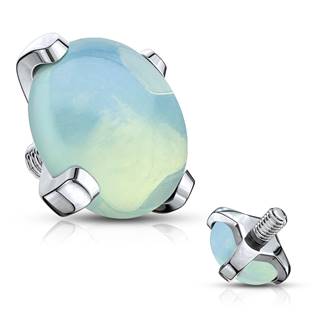 ND014-04TQ Náhradní kamínek opál k labretě, průměr 4 mm