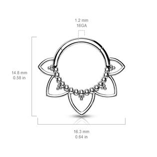 NS0033-ST Ocelový piercing do nosu - septum
