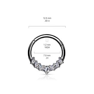 NS0038-GD Ocelový piercing do nosu - tragus / helix / septum