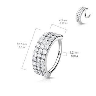 NS0042ST-1008 Piercing do nosu / helix piercing 1,0 x 8 mm