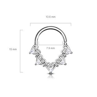 NS0046ST-1008 Helix / cartilage / tragus piercing 1,0 x 8 mm