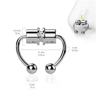 NS0048-ST Falešný septum piercing do nosu