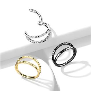 NS0051GD-1208 Zlacený kruh - helix / cartilage / tragus piercing