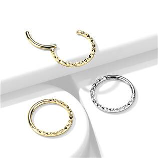 NS0052ST-1208 Segment kruh s dekorem - helix / cartilage / tragus piercing