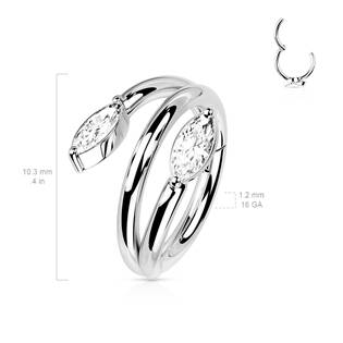 NS0057 Segment kruh - helix / cartilage / tragus piercing 1,2 x 8 mm
