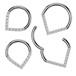 NS0063ST-1210 Segment kruh se zirkony septum / helix / cartilage / tragus piercing