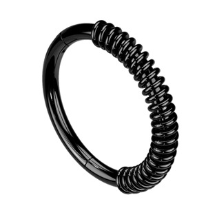 NS0067K Černý segment kruh - helix / cartilage / tragus piercing