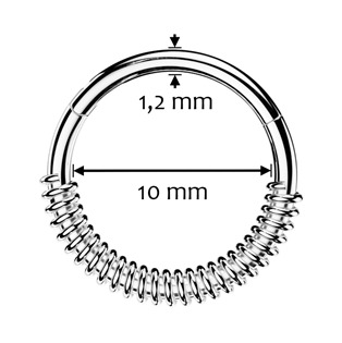 NS0067ST Segment kruh - helix / cartilage / tragus piercing