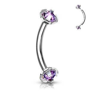 OB01005-C Piercing do obočí s vnitřním závitem