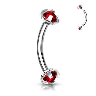 OB01005-C Piercing do obočí s vnitřním závitem