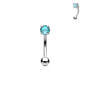 OB1002-C Piercing do obočí - zirkon