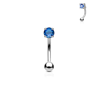 OB1002-C Piercing do obočí - zirkon