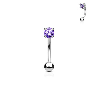 OB1002-P Piercing do obočí - zirkon
