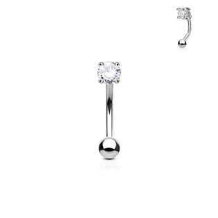 OB1002-P Piercing do obočí - zirkon