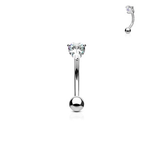 OB1003-P Piercing do obočí - zirkon