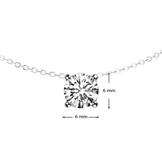 OPD0343-ST Ocelový náhrdelník se zirkonem