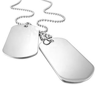 OPD600 Personalizované vojenské známky - dog tag + kuličkový řetízek