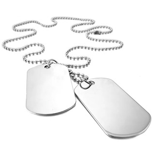 OPD600 Personalizované vojenské známky - dog tag + kuličkový řetízek