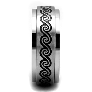 OPR1941-60 Pánský ocelový prsten TRIBAL