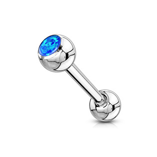 PJ0003-P Piercing do jazyka s opálem