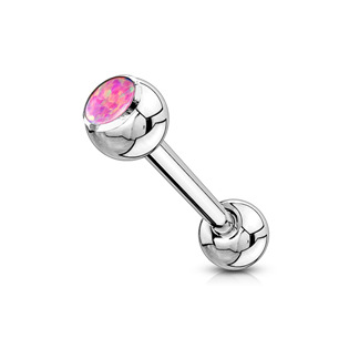 PJ0003-P Piercing do jazyka s opálem