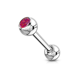 PJ0003-P Piercing do jazyka s opálem
