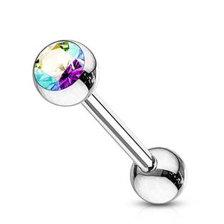PJ01016-LB Piercing do jazyka - kamínek