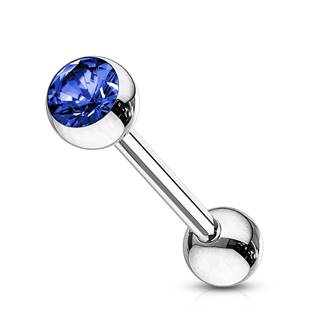 PJ01016-LB Piercing do jazyka - kamínek