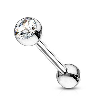 PJ01016-LB Piercing do jazyka - kamínek